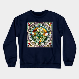 Pothos Explosion Stained Glass Crewneck Sweatshirt